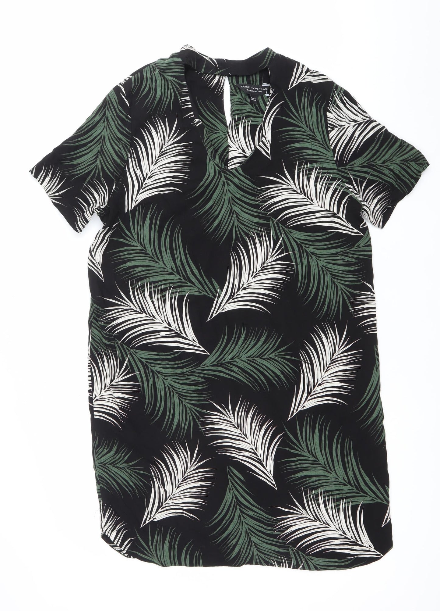 Womens UK Size 14 Dorothy Perkins Black Tunic Blouse