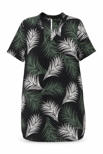 Womens UK Size 14 Dorothy Perkins Black Tunic Blouse