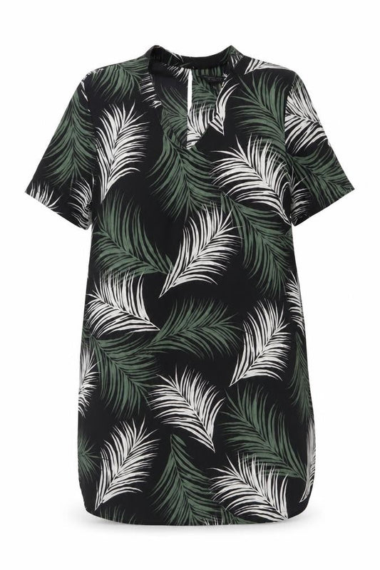 Womens UK Size 14 Dorothy Perkins Black Tunic Blouse