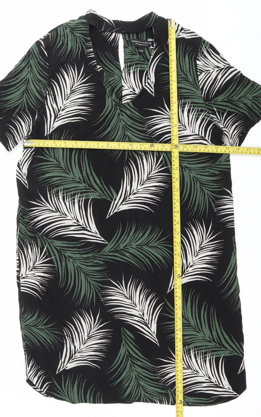Womens UK Size 14 Dorothy Perkins Black Tunic Blouse