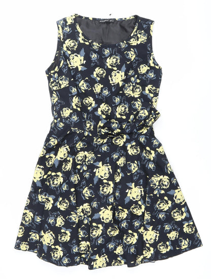 Atmosphere Women’s Black Floral Fit & Flare Dress Size 10