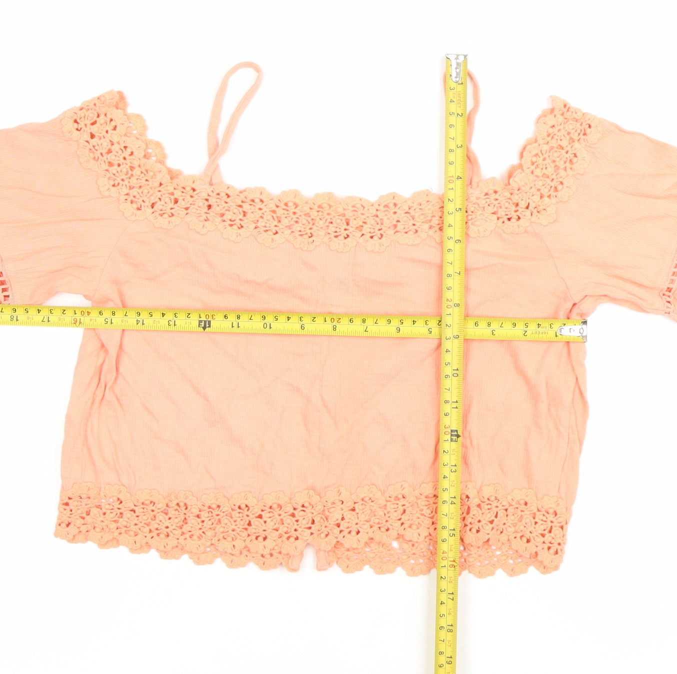 Womens UK Size 10 Topshop Pink Cropped Blouse