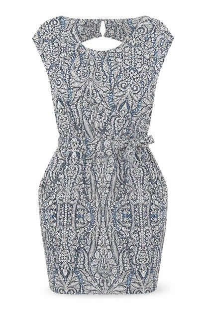 Warehouse Womens Multicoloured Paisley Strapless Bodycon Dress Size 12