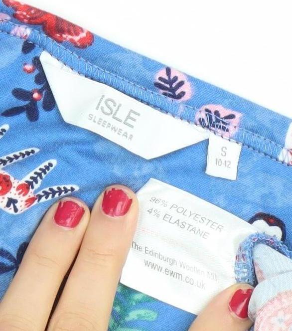 Isle Women’s Blue Floral Animal Print Shift Dress Size 10-12