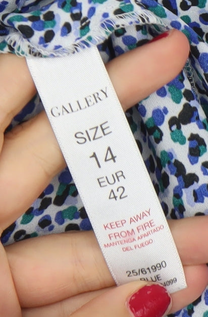 Gallery Womens Multicoloured Floral Tunic Blouse Size 14