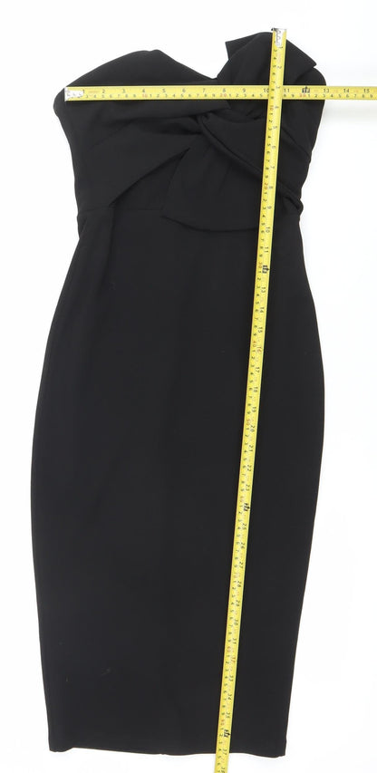 Pink Boutique Women’s Black Size 8 Strapless Bodycon Dress