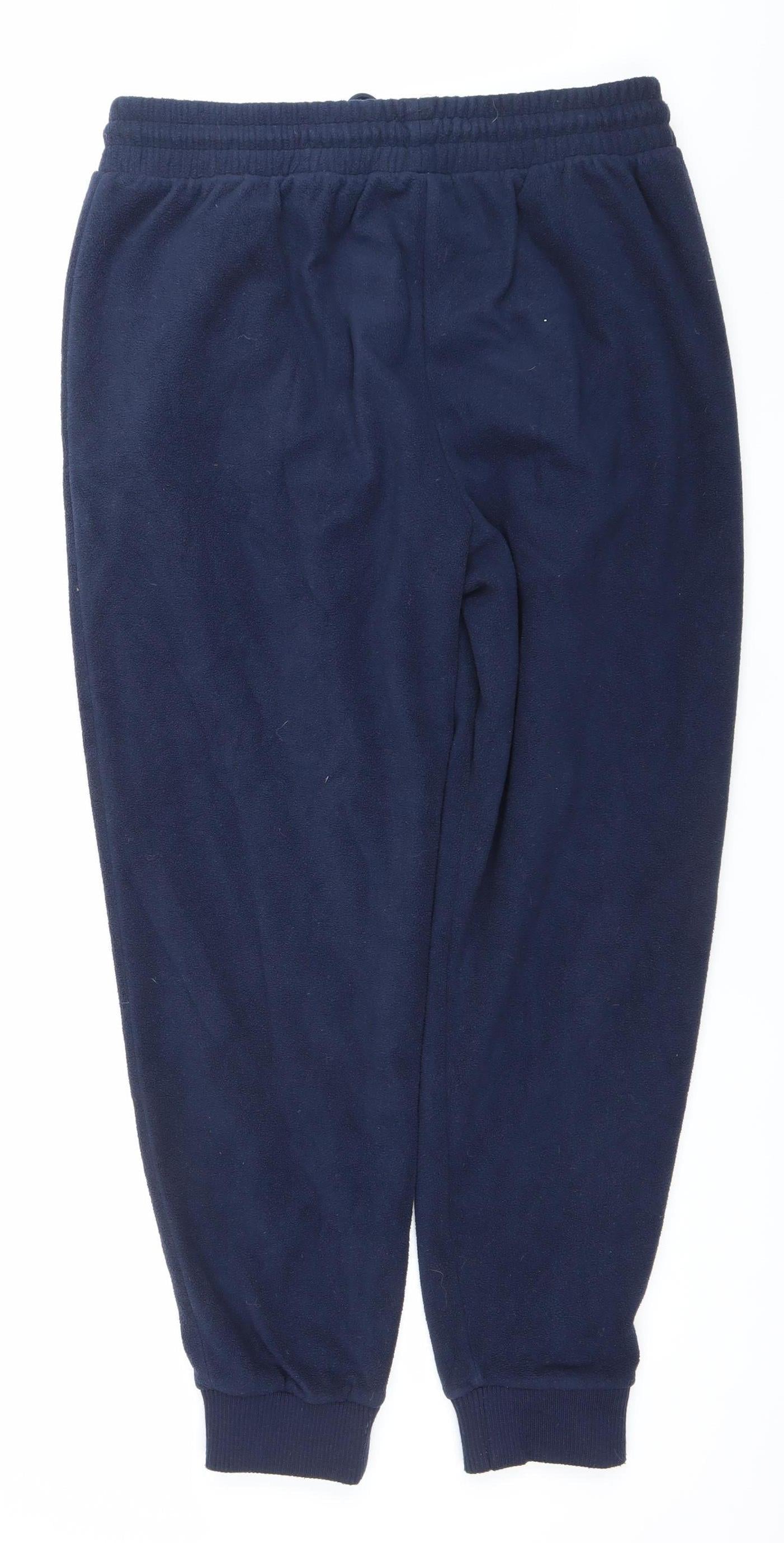 MP Men’s Blue Jogger Sweatpants L Fleece Activewear Trousers