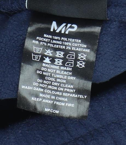 MP Men’s Blue Jogger Sweatpants L Fleece Activewear Trousers