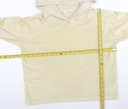 JCL Women’s Beige Velour Hoodie S/M Long Sleeve Pullover