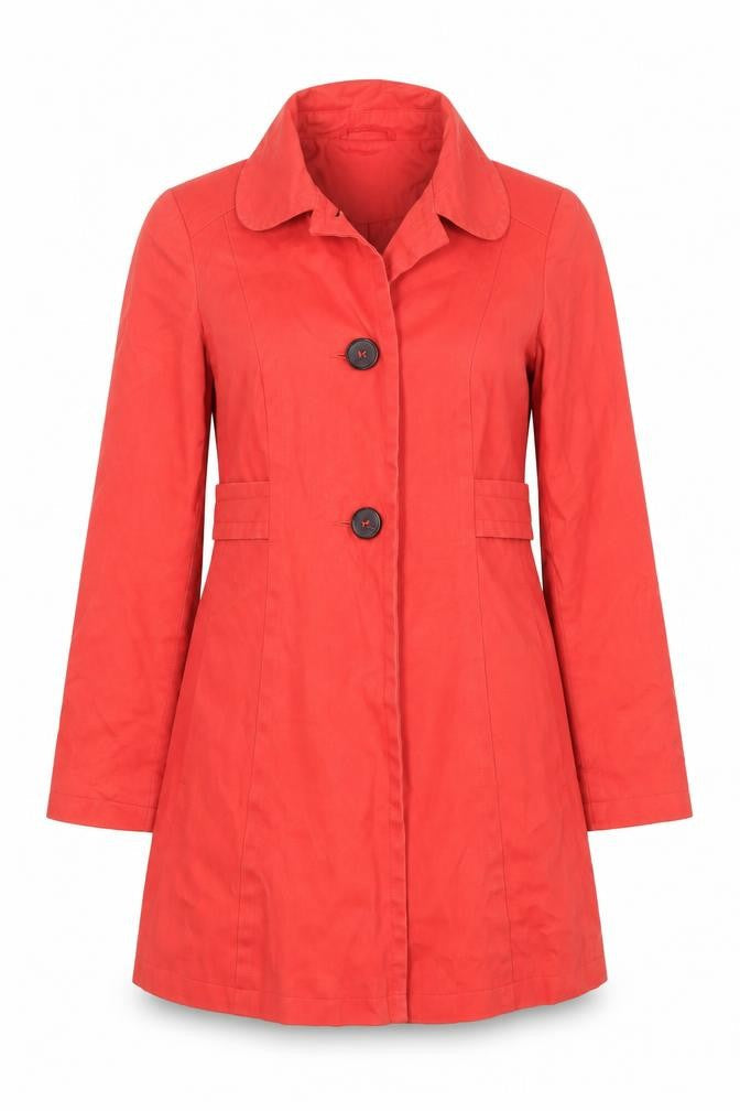 Womens UK Size XS Oasis Red Trench Coat