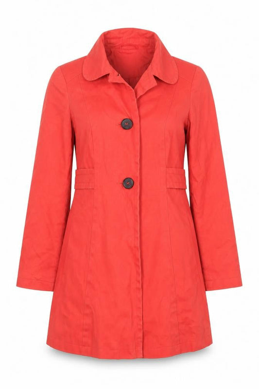 Womens UK Size XS Oasis Red Trench Coat