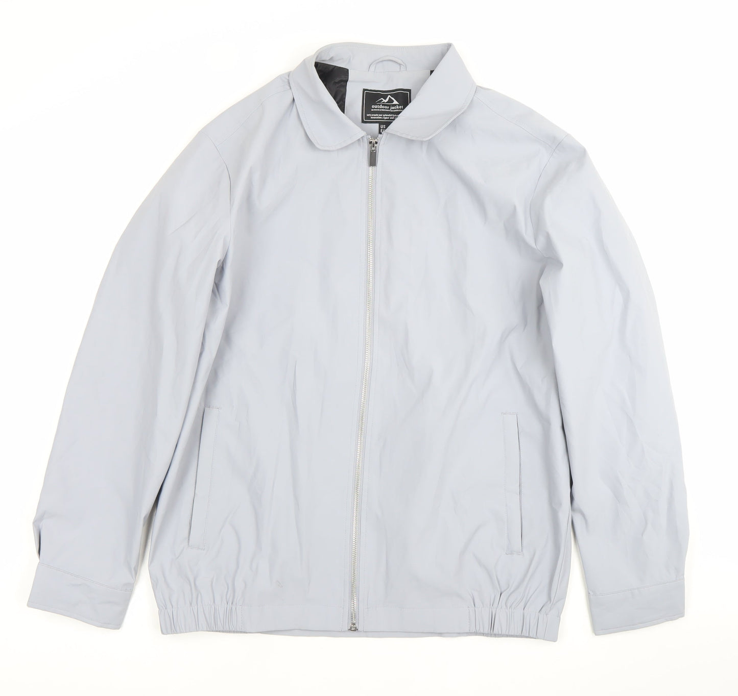 Mens UK Size L Outdoor Jacket Grey Basic Jacket