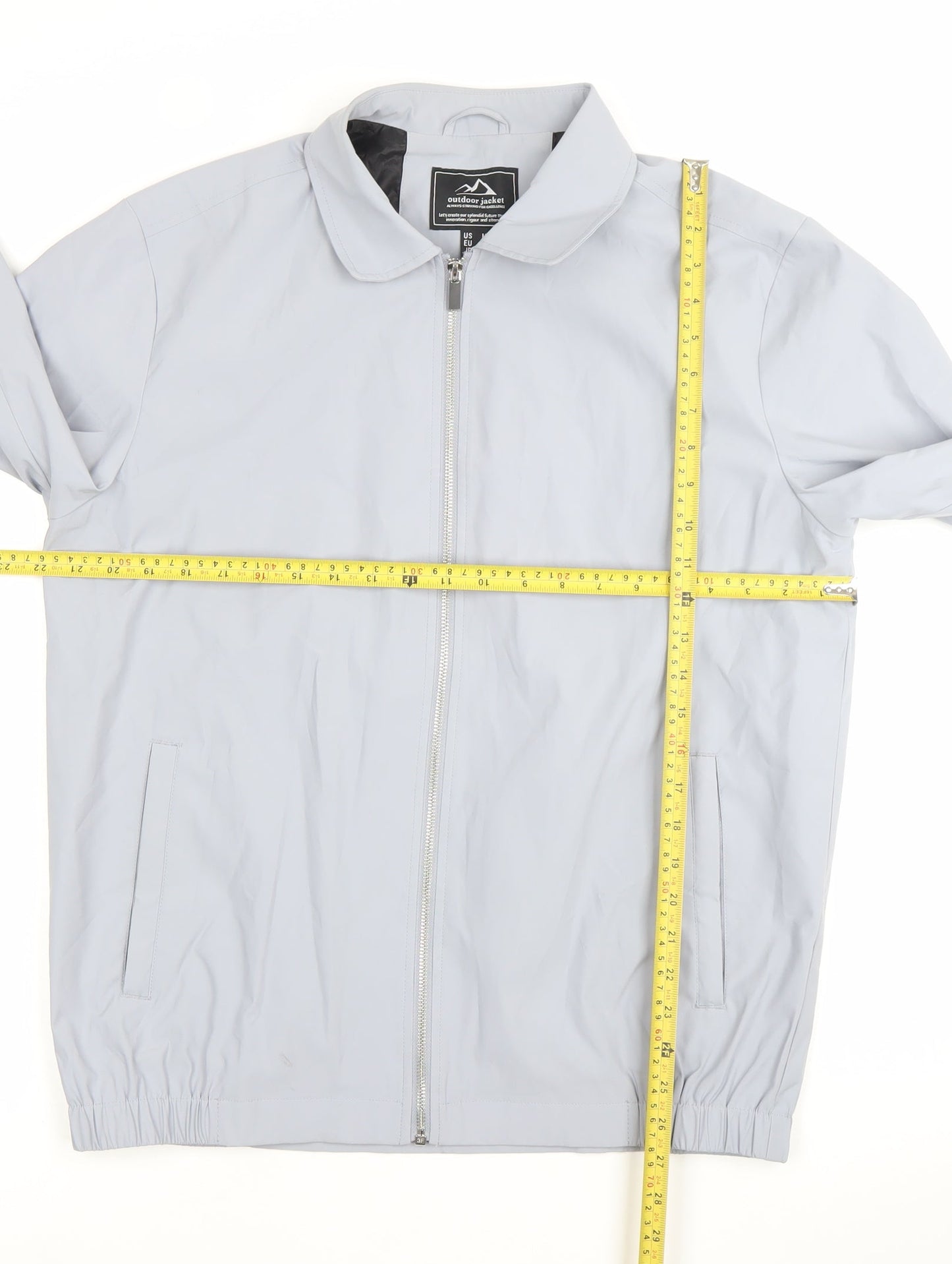 Mens UK Size L Outdoor Jacket Grey Basic Jacket