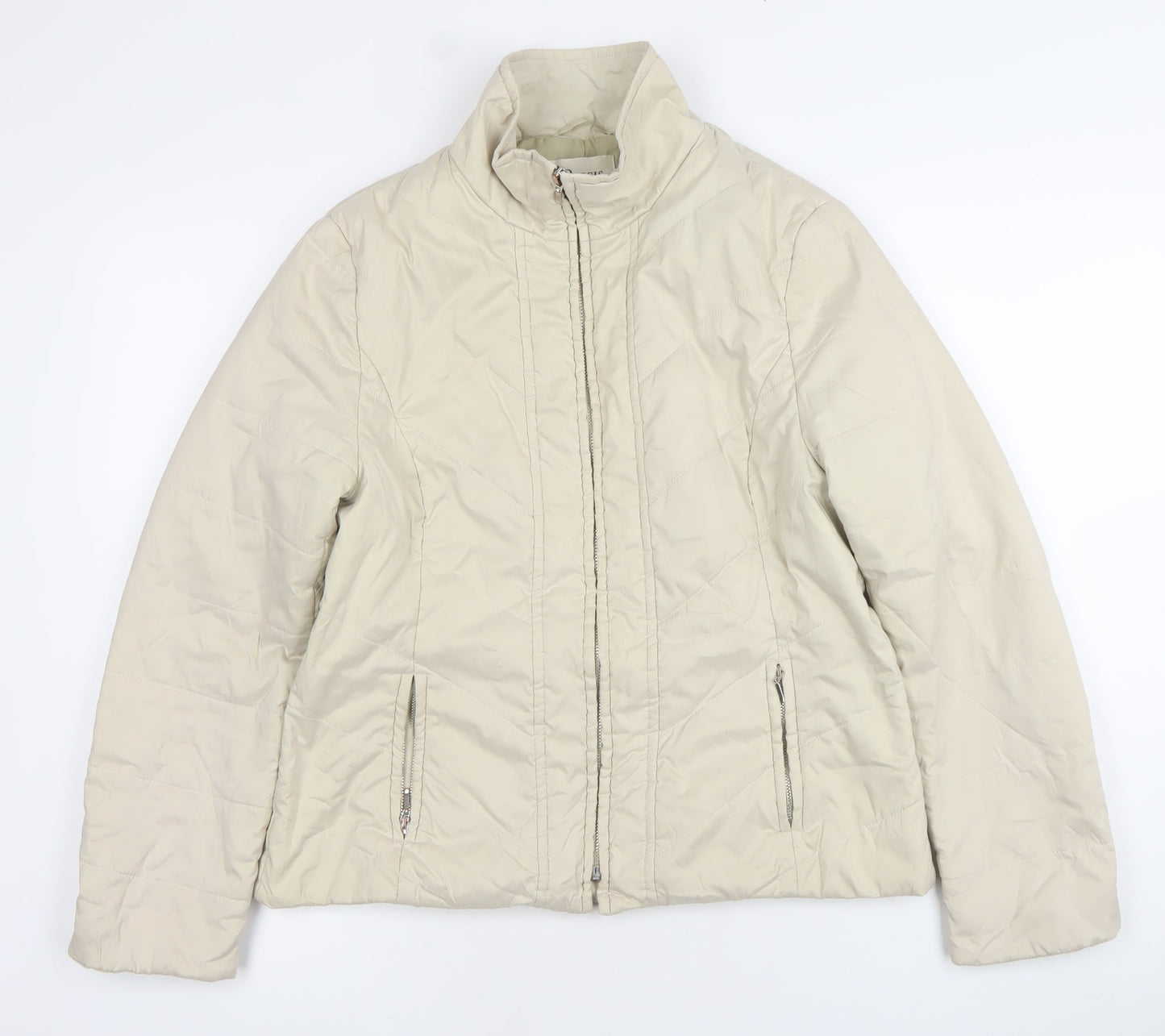 Womens UK Size 12 Precis Beige Puffer Jacket