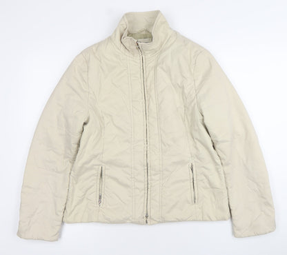 Womens UK Size 12 Precis Beige Puffer Jacket