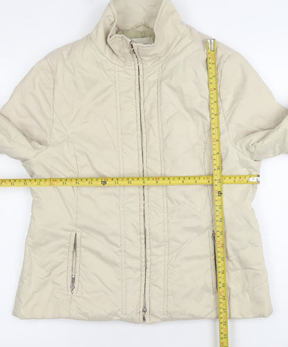 Womens UK Size 12 Precis Beige Puffer Jacket