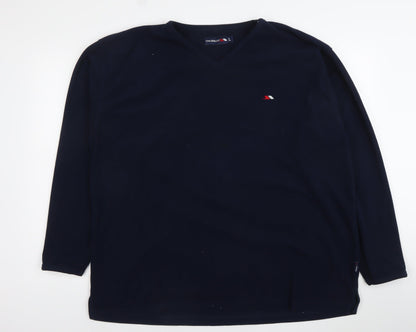 Trespass Men’s Blue Fleece Sweatshirt L V-Neck Pullover