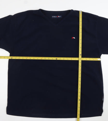 Trespass Men’s Blue Fleece Sweatshirt L V-Neck Pullover