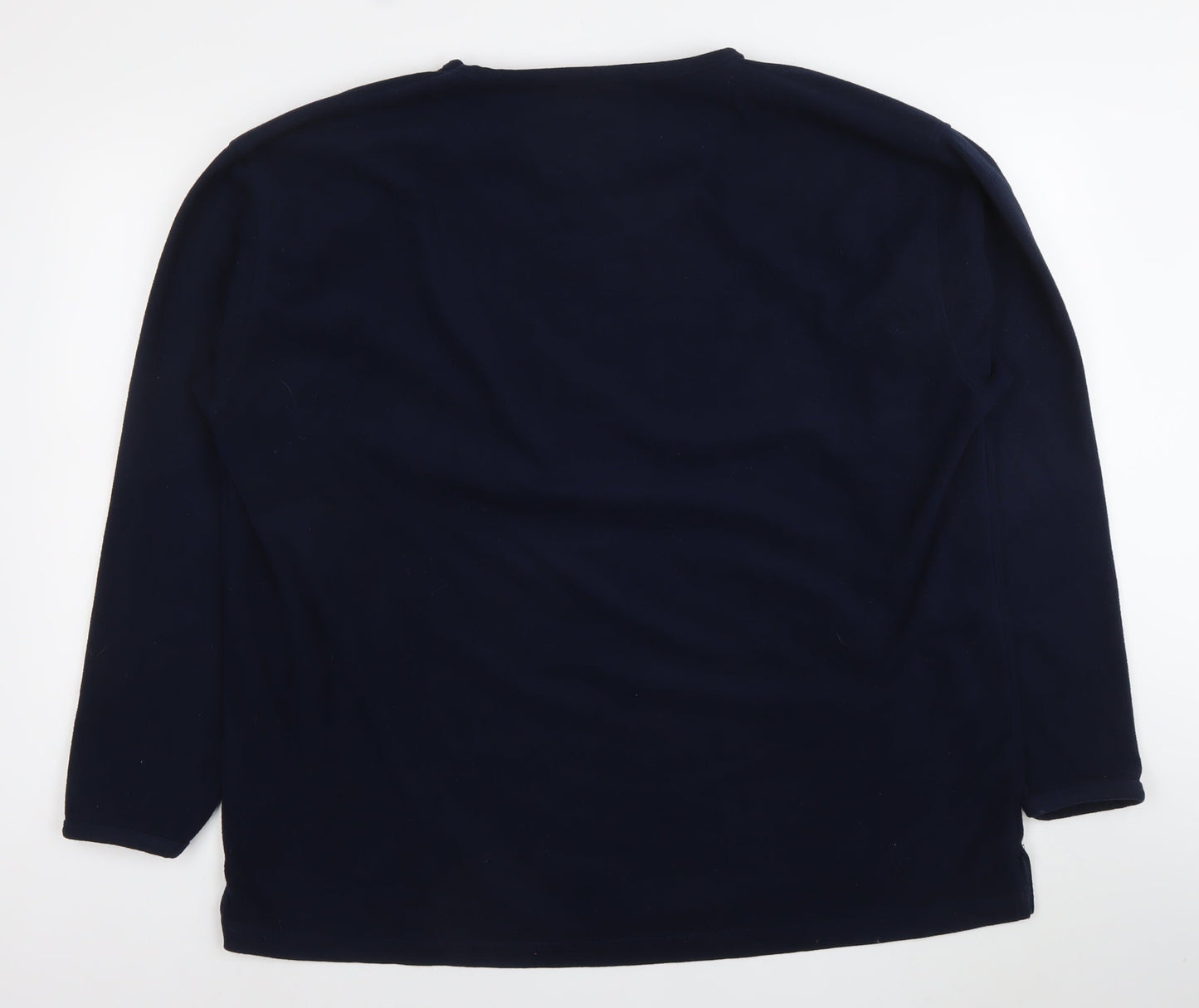 Trespass Men’s Blue Fleece Sweatshirt L V-Neck Pullover