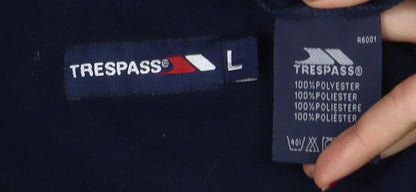 Trespass Men’s Blue Fleece Sweatshirt L V-Neck Pullover