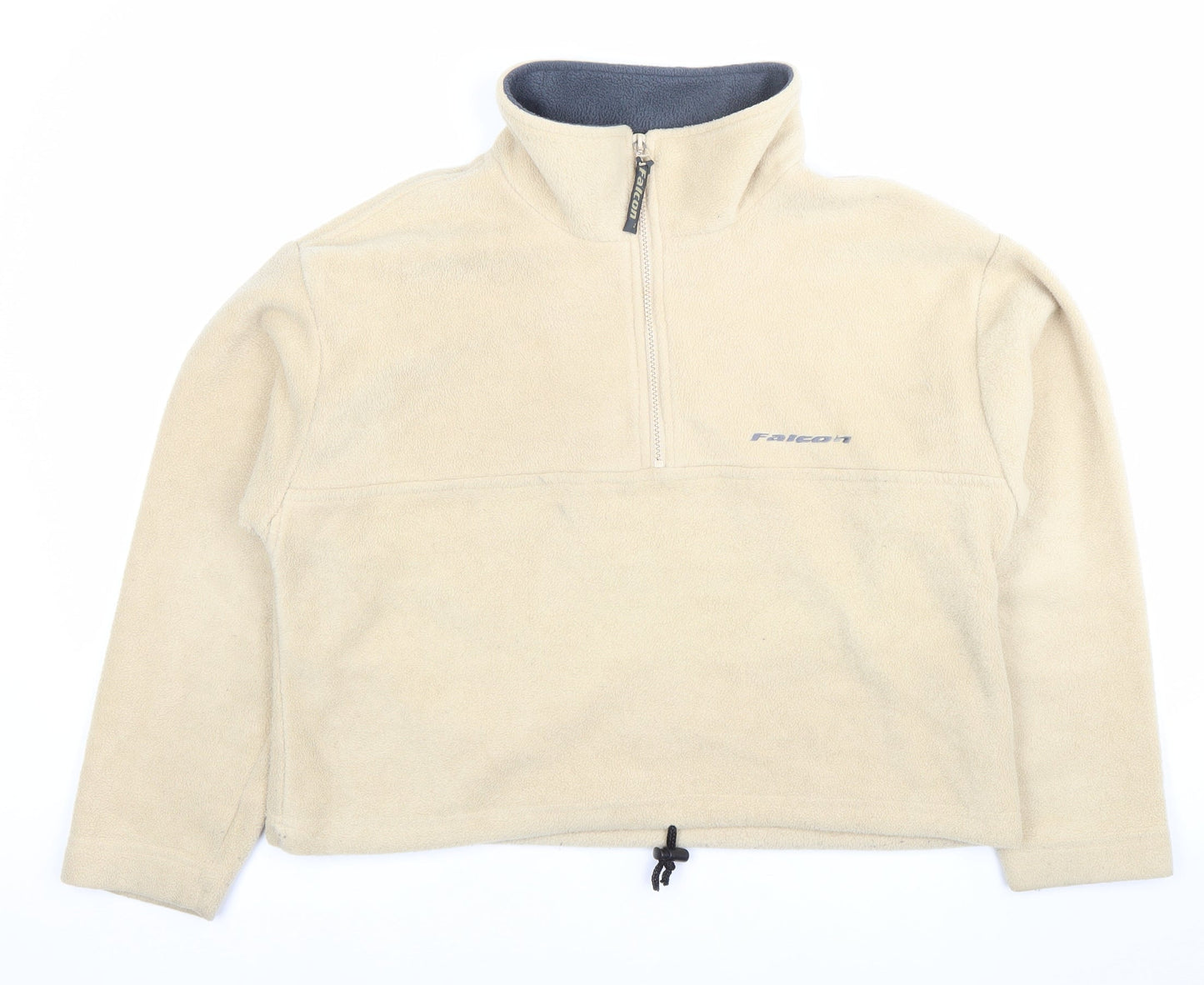Blue Rinse Women’s Beige Fleece Sweatshirt L 1/2 Zip Pullover