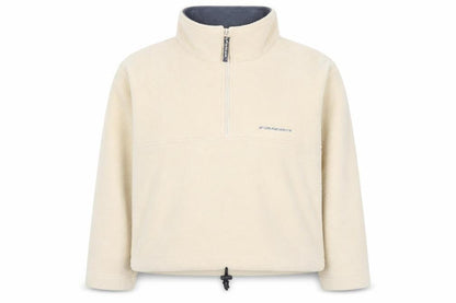 Blue Rinse Women’s Beige Fleece Sweatshirt L 1/2 Zip Pullover