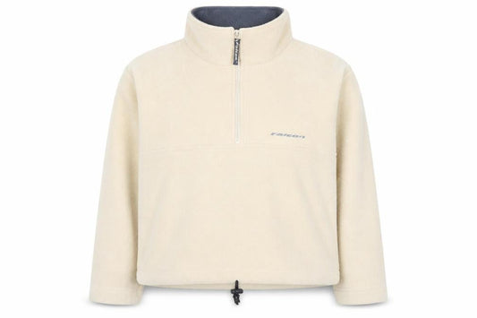 Blue Rinse Women’s Beige Fleece Sweatshirt L 1/2 Zip Pullover