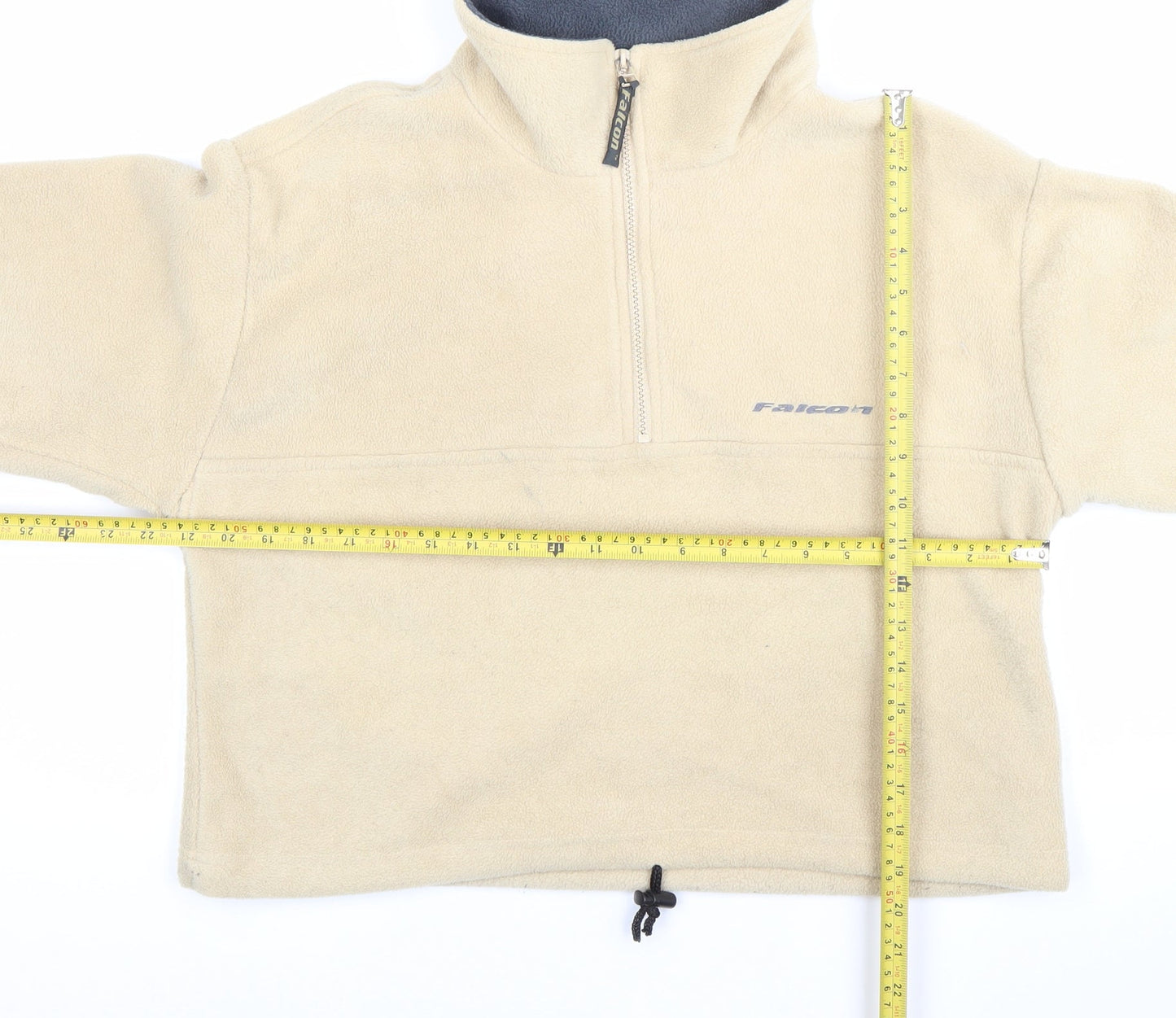 Blue Rinse Women’s Beige Fleece Sweatshirt L 1/2 Zip Pullover