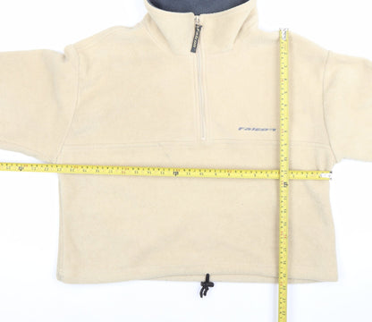 Blue Rinse Women’s Beige Fleece Sweatshirt L 1/2 Zip Pullover