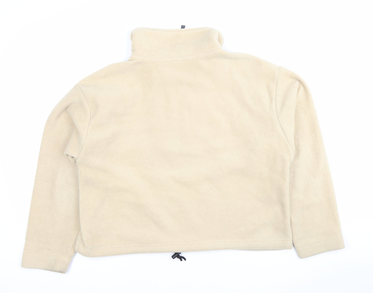 Blue Rinse Women’s Beige Fleece Sweatshirt L 1/2 Zip Pullover