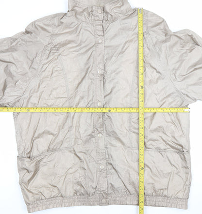 Haband Womens Plus Size 20 Beige Windbreaker Jacket Casual Nylon