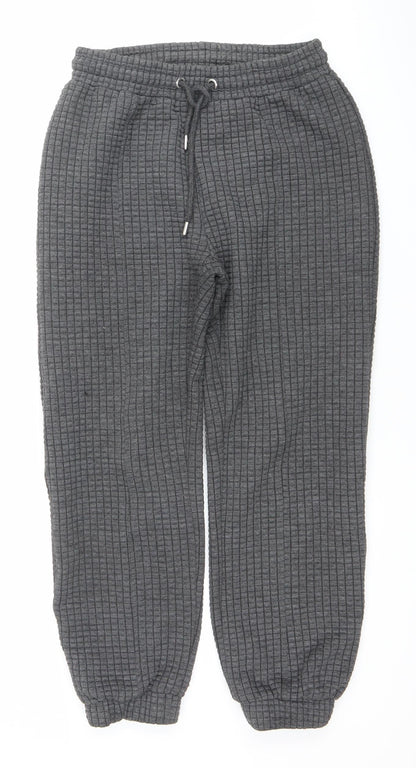 Bershka Men Grey Knit Jogger Trousers Size S Elastic Waist
