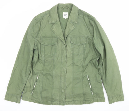 GAP Women’s Green Cotton Twill Military Jacket XL
