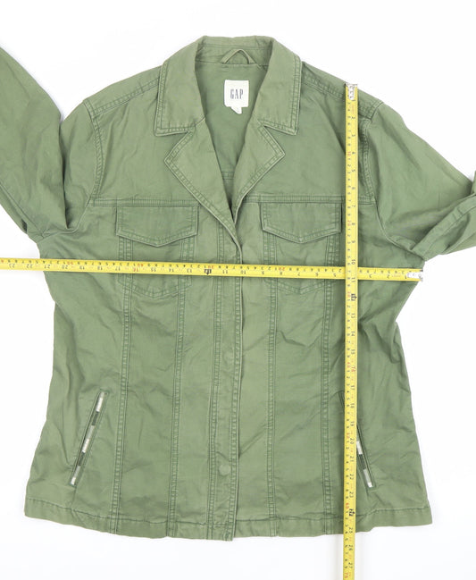 GAP Women’s Green Cotton Twill Military Jacket XL
