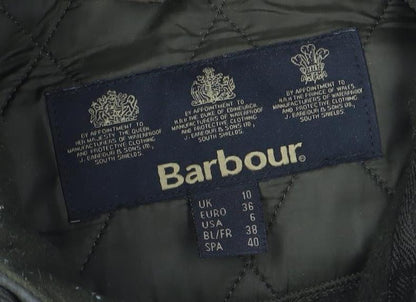 Barbour Womens Green Quilted Mid-Length Jacket Coat Size 10