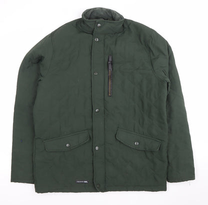 Mens UK Size S Trespass Green Quilted Coat