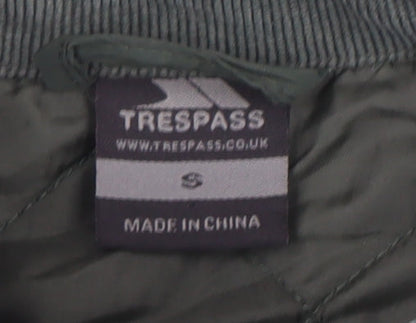 Mens UK Size S Trespass Green Quilted Coat