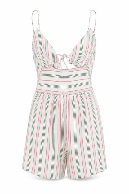 Womens UK Size 6 Bershka One-Piece Multicoloured Playsuit