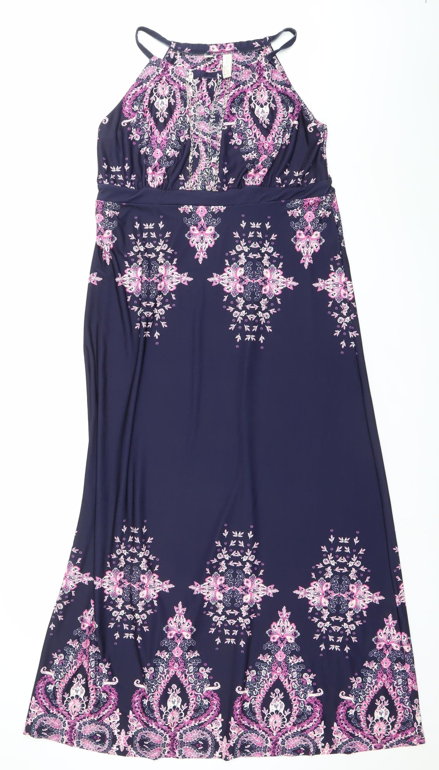 Bodyflirt Boutique Women’s Multicoloured Maxi Dress Size M Halter Paisley