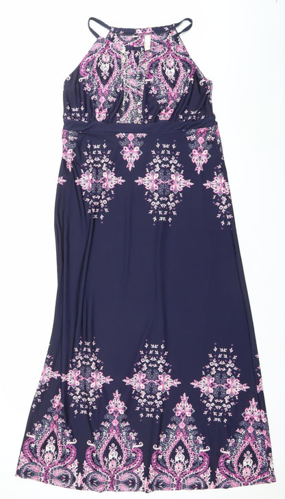Bodyflirt Boutique Women’s Multicoloured Maxi Dress Size M Halter Paisley