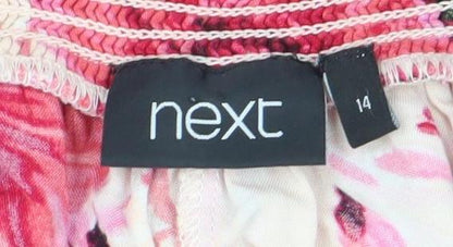 Next Womens Multicoloured Floral Viscose Culotte Shorts Size 14