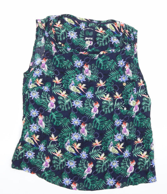 Matalan Womens Multicoloured Tropical Print Tank Top Size 10