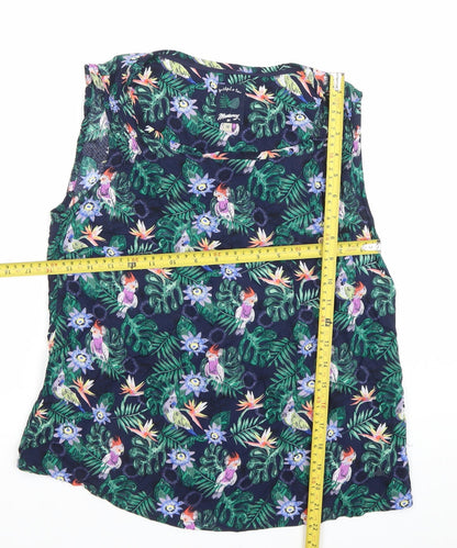 Matalan Womens Multicoloured Tropical Print Tank Top Size 10