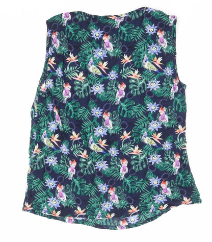 Matalan Womens Multicoloured Tropical Print Tank Top Size 10