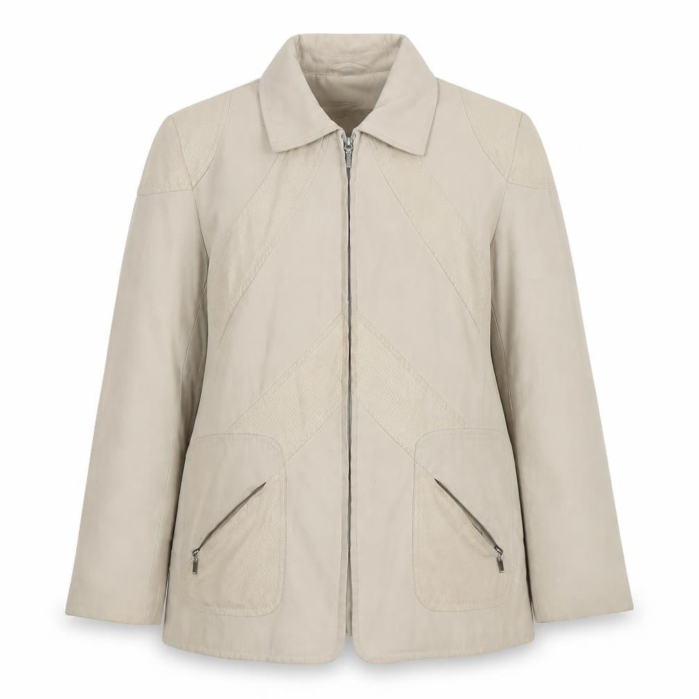 Womens UK Size 10 Finesse Beige Basic Jacket