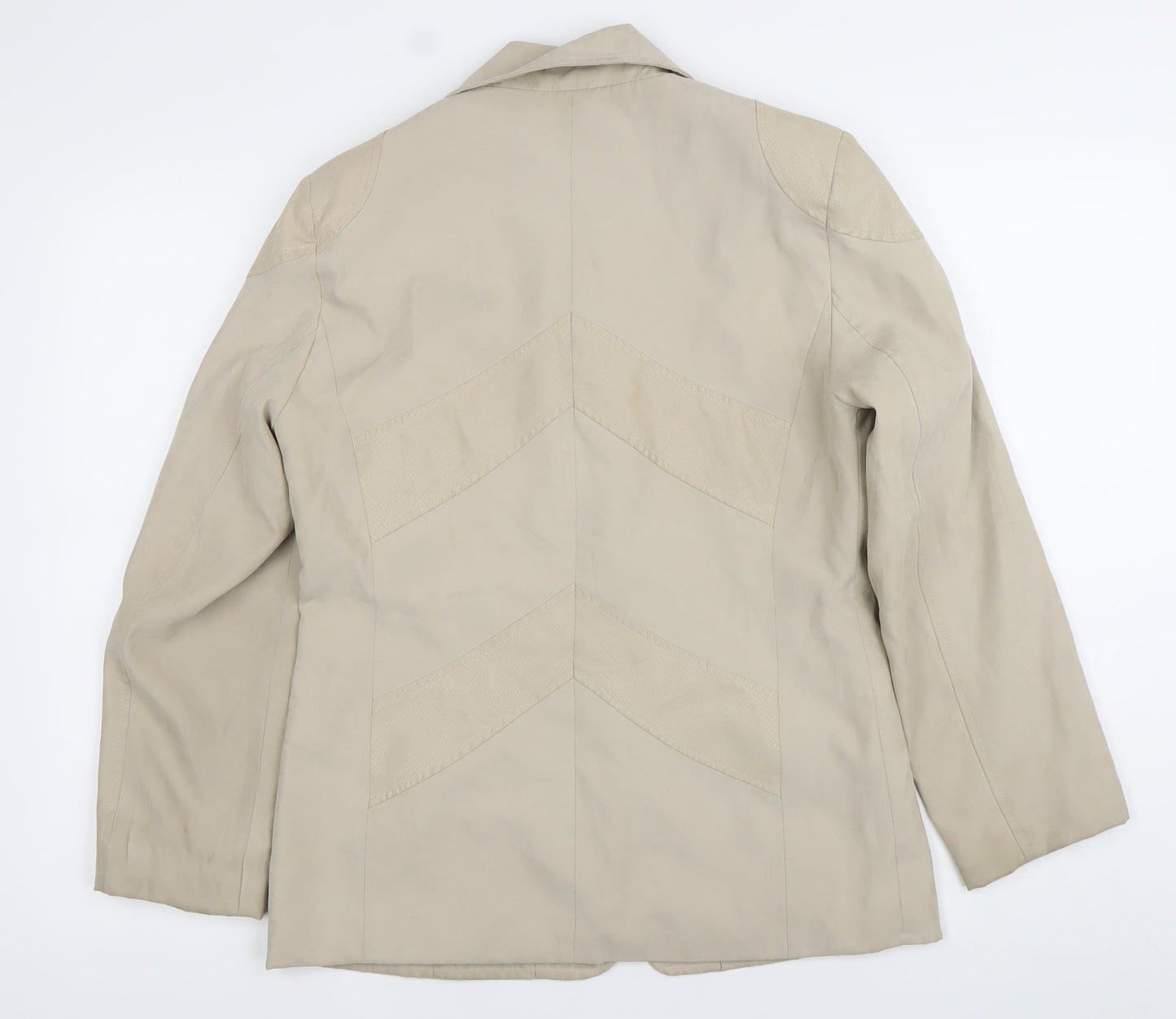 Womens UK Size 10 Finesse Beige Basic Jacket
