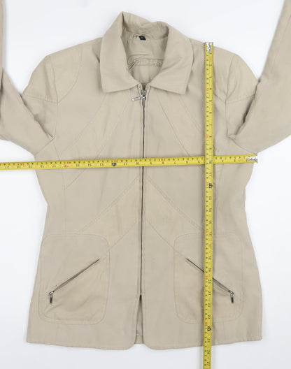 Womens UK Size 10 Finesse Beige Basic Jacket