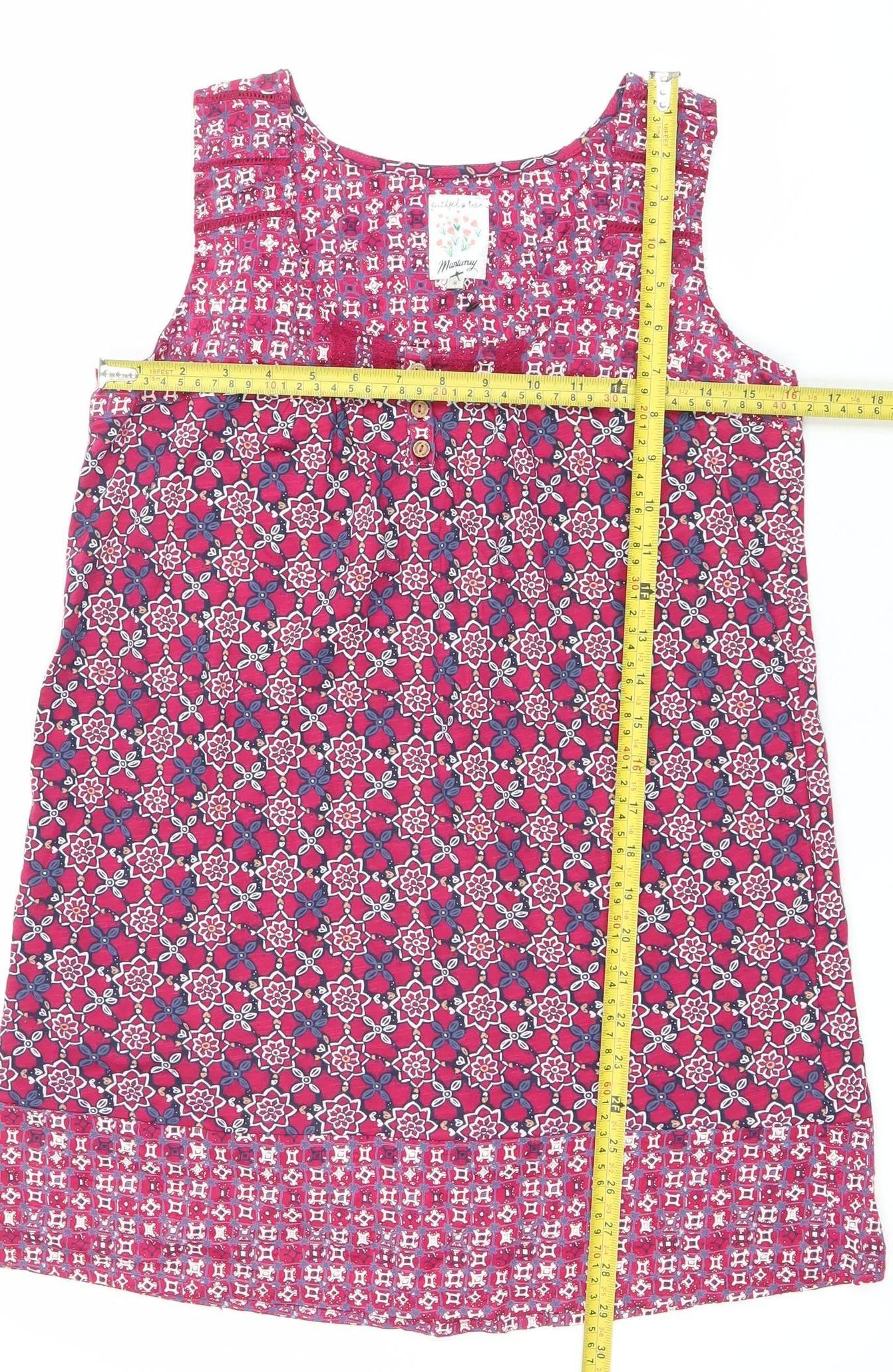 Womens UK Size 8 Mistral Pink Tunic Tank