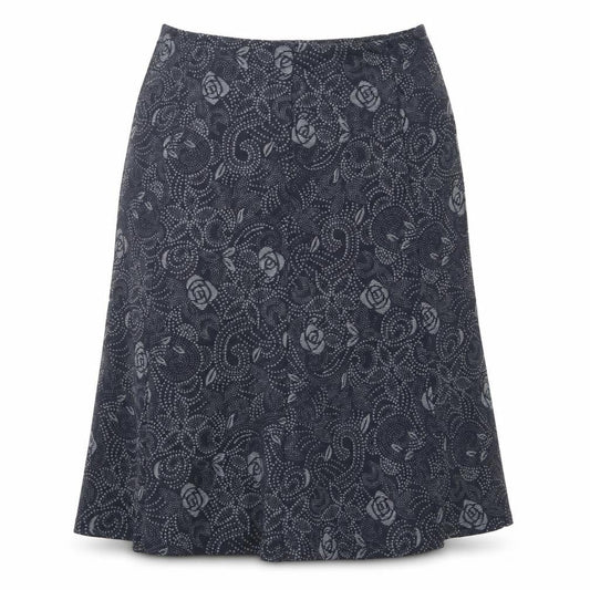 Bon Collection Women's Black Floral Pencil Skirt Size 14 Stretch Jersey