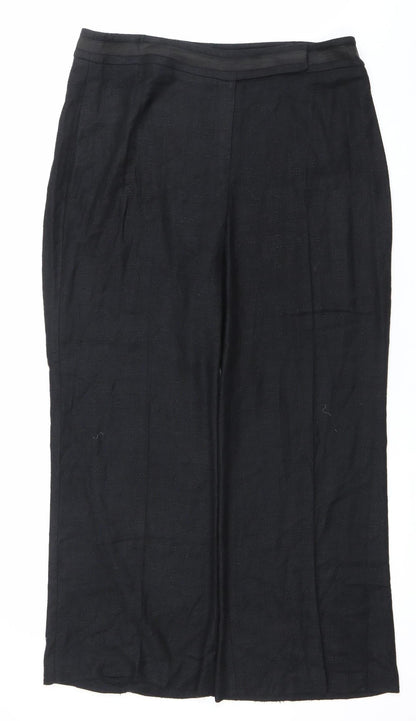 Womens UK Size 14 Principles Regular Fit BusinessCasualWorkwear Black Trousers